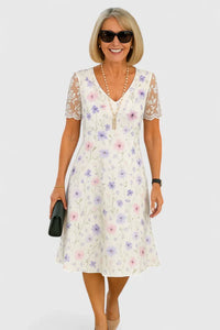 Brislyn | Elegant Midi Dress - White 1