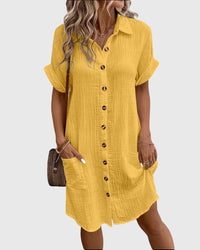 Caroline™ | Comfortable Dress - Yellow