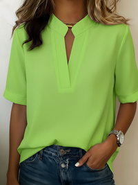 Colette | Elegant Blouse with Refined Collar - Green