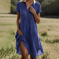 Tansy | Trendy and Comfortable Dress - Dark Blue