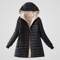 Caroline | Sherpa-Lined Winter Coat - Black