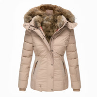 Anna | Winter Coat with Fur Lining - Beige