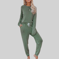 Jocelyn™| Casual Long Sleeve and Sweatpants Set - Green