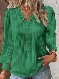 RENATA™ | Women Classic Pleated Top - Green