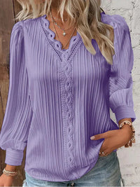 RENATA™ | Women Classic Pleated Top - Purple