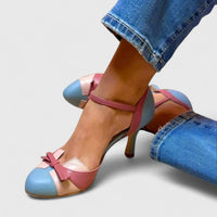 Quinnae | Comfortable Heels - Blue