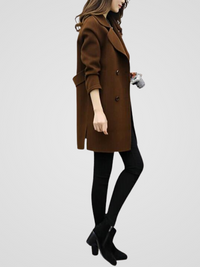 Jayleen - Stylish Casual Coat - Brown