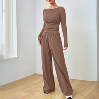 Abigail™ Elegant Cozy Set | Relaxed-Fit Top and Trousers - Light Brown
