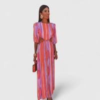 Olyzzanna | Women Elegant Maxi Dress - Multi-coloured
