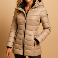 Juliana - Stylish Casual Coat - Khaki