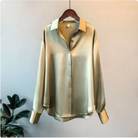 FLORENCE™ | Silky Long-Sleeve Blouse - Olive Green