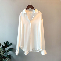 FLORENCE™ | Silky Long-Sleeve Blouse - White