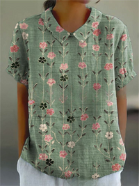 MARLENE™ | Women Vintage Print Shirt - Floral Print 5