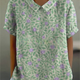 Green with Floral Print