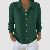 Riah™ | Soft Button-Up Knit Cardigan - Army Green