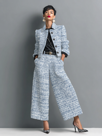 Akira™ Stylish Two-Piece Set | Modern Tailored Co-Ord - Blue