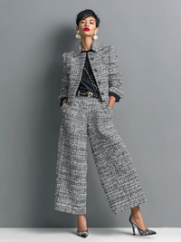 Akira™ Stylish Two-Piece Set | Modern Tailored Co-Ord - Black