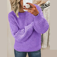 Kirti - Classic Wool Sweater - Purple