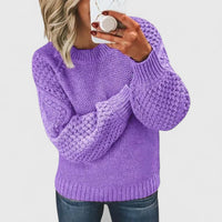 Delymarah | Comfortable Sweater - Violet