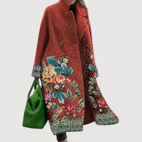 MIRELLE – STYLISH COAT - Rust Floral