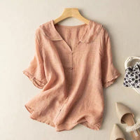 ALEAIA™ - Elegant Blouse - Peach