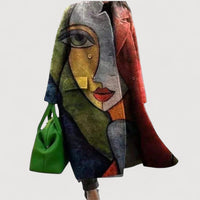 MIRELLE – STYLISH COAT - Abstract Face
