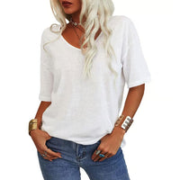 KRISANTA™ | Loose Lightweight Minimalist T-Shirt - White
