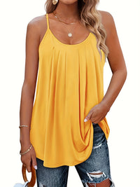 MILA™ | Women Lightweight Spaghetti Strap Fit Summer Top - Gold