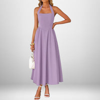 Winslow™ | Trendy Halter Neck Sleeveless Dress - Light Purple