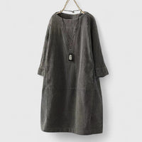 Lorra | Comfortable Midi Dress - Grey