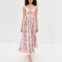 Idonna™ | Classy Sleeveless Summer Floral Cami Maxi Dress - XS