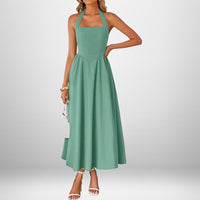 Winslow™ | Trendy Halter Neck Sleeveless Dress - Green