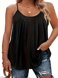 MILA™ | Women Lightweight Spaghetti Strap Fit Summer Top - Black