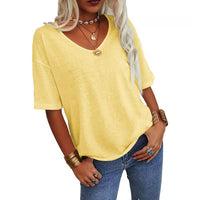 KRISANTA™ | Loose Lightweight Minimalist T-Shirt - Yellow