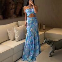 Livara™| Classy Ruffle Hem Mermaid Dress - Light Blue