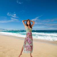 Jaemily™| Cozy Ditsy Floral Sleeveless Maxi Sundress - Green