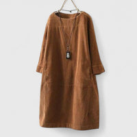Lorra | Comfortable Midi Dress - Khaki