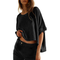 JOLI™ | Women Classic Oversized Loose-Fit Tee - Black
