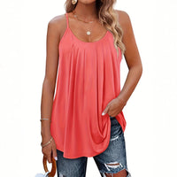 MILA™ | Women Lightweight Spaghetti Strap Fit Summer Top - Watermelon Red