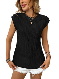 DELICE™ | Women Lightweight Knit Chic Tee - Black