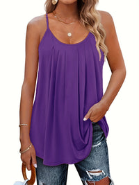 MILA™ | Women Lightweight Spaghetti Strap Fit Summer Top - Purple