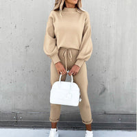 Kahlia | Women Effortless Two-Piece Lounge Set - Khaki