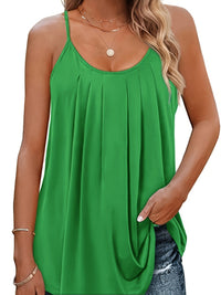 MILA™ | Women Lightweight Spaghetti Strap Fit Summer Top - Green