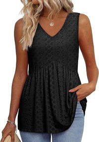 ELIORA™ | Effortless Flowy Sleeveless Tank Top - Black