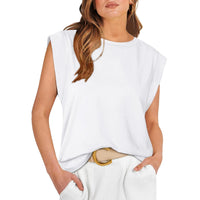 SAMPAGUITA™ –  Comfy Loose Fit Crew Neck Summer Top - White