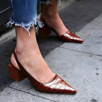 Edina - Orthopedic Comfortable Heels - Brown