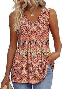 ELIORA™ | Effortless Flowy Sleeveless Tank Top - Orange