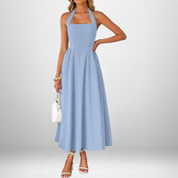 Winslow™ | Trendy Halter Neck Sleeveless Dress - Blue