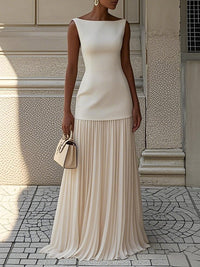 Brela | Elegant Women Maxi Dress - Cream