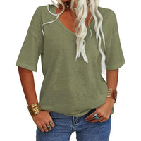 KRISANTA™ | Loose Lightweight Minimalist T-Shirt - Green